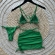 Kit 3 Itens Biquíni Com Alças Decorativas E Saia - Verde