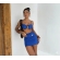 Kit 3 Pçs Biquíni Estrela Dourada E Calcinha Asa Delta e Saia - Azul