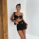 Kit 3 Pçs Biquíni Estrela Dourada E Calcinha Asa Delta+saia - Preto