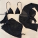 Kit 04 Peças Biquini De Renda Calcinha Asa Delta E Fio Duplo - Preto