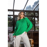 Blusa De Tricot Losango - Verde