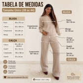 Conjunto Tricot Mousse Blusa Gola Polo Botões e Calça - Caramelo