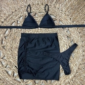 Triquini Top Hemilly Biquíni e Saia Ref:XX253 - Preto