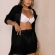 Conjunto Saída De Praia Viscolinho - Chemise e Short - Preto