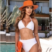 Biquíni Liso Cortininha Macramê Hot Pants - Branco