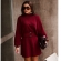 Conjunto Tricot Blusa E Saia Plissada C Cinto Tecido Mousse - Vermelho