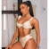 Biquíni Hot Pants De Babado Meia Taça Calcinha Fio Duplo - Off