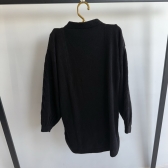 Vestido Curto Tricot Mousse com Trama Trancada e Manga Longa - Preto