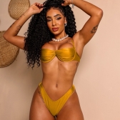 Biquíni Tomara-Que-Caia Calcinha Asa Delta - Dourado