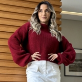 Cropped de Tricot Mousse - Vermelho