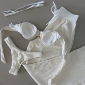 Kit Biquini Com Calça Meia Taça Concha No Top Asa Delta - Off