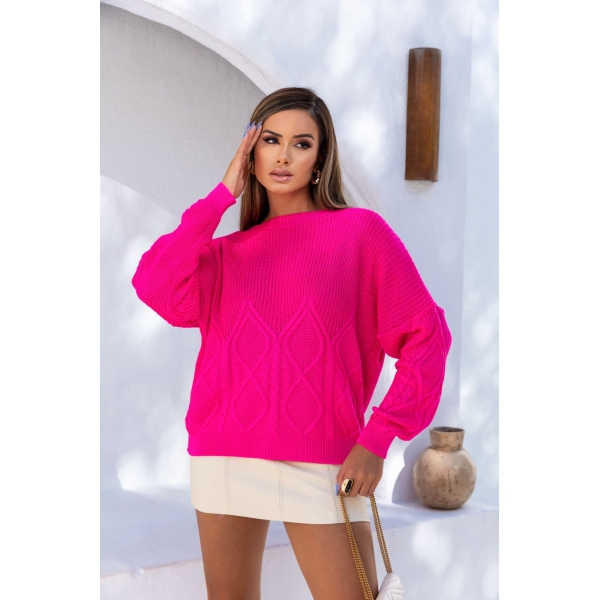 Blusa De Tricot Losango - Pink
