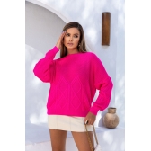 Blusa De Tricot Losango - Pink