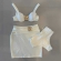 Trio De Biquíni Cintura Alta Saia E Top Com Detalhe Dourado - Off White