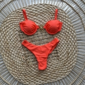 Kit Biquíni Estrela 3 Peças Com Saia - Laranja