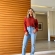 Máxi Cropped De Tricot Linha - Telha