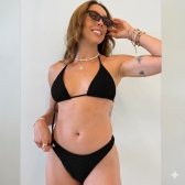 Kit 04 Peças Biquini De Renda Calcinha Asa Delta E Fio Duplo - Preto