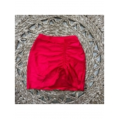 Kit 03 Peças Biquíni De Babado + (Saia Saída de Praia Tam Único) - Vermelho