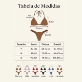 Biquíni Cortininha Com Tranças Nas Alças E Calcinha Semi Fio - Lilás