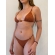 Conjunto Triquíni Cortininha Com Calça Pantalona 3 Peças - Terracota