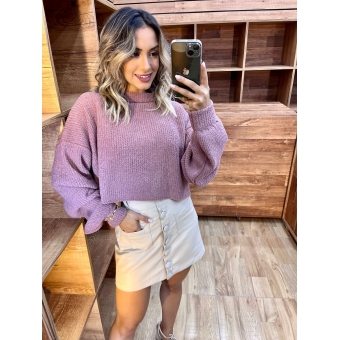 Cropped de Tricot Mousse