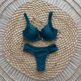 Biquíni Sustentação Meia Taça Com Lacinho No Top - Verde
