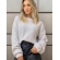 Blusa Cropped Mousse Feminina Elly Modas Manga Longa Inverno - Mescla