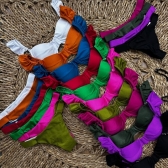 Biquíni De Babado Meia Taça Com Aro Semi Fio - Roxo