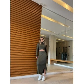 Saia Midi De Tricot Modal