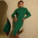 Vestido Midi Elegância Texturizada Tricot Modal - Verde