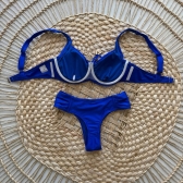 Biquíni Sustentação Meia Taça Com Lacinho No Top - Azul