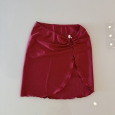 Kit 3 Itens Biquini Cintura Alta Top 2 Em 1 Bojo Estruturado - Bordô