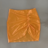 Kit 03 Peças Biquíni De Babado + (Saia Saída de Praia Tam Único) - Laranja