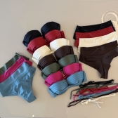 Biquini Cintura Alta Top 2 Em 1 Bojo Estruturado - Azul-turquesa