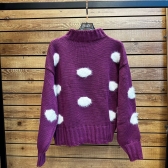 Blusa Nuvens De Pelinhos Tricot Linha - Roxa