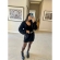 Mini Veste De Tricot Fio Mousse - Preto