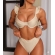 Biquíni Hot Pants De Babado Meia Taça Calcinha Fio Duplo - Bege