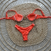 Kit Biquíni Estrela 3 Peças Com Saia - Laranja