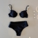 Biquíni Meia Taça Cintura Alta Com Pedraria Nas Alças - Preto