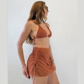 Kit 04 Peças Biquini De Renda Calcinha Asa Delta E Fio Duplo - Terra