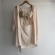 Conj Saída De Praia Chemise Manga Longa E Saia Franja Resort - Bege