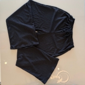 Kit Biquíni Calças + Top Cortininha E Calcinha Empina Bumbum - Preto