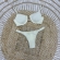 Kit Biquíni Meia Taça Bojo Estruturado E Detalhe Central - Off White