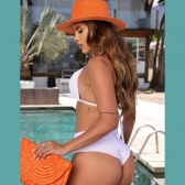 Biquíni Liso Cortininha Macramê Hot Pants - Branco