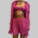 Conjunto Saída De Praia Viscolinho - Chemise e Short - Rosa