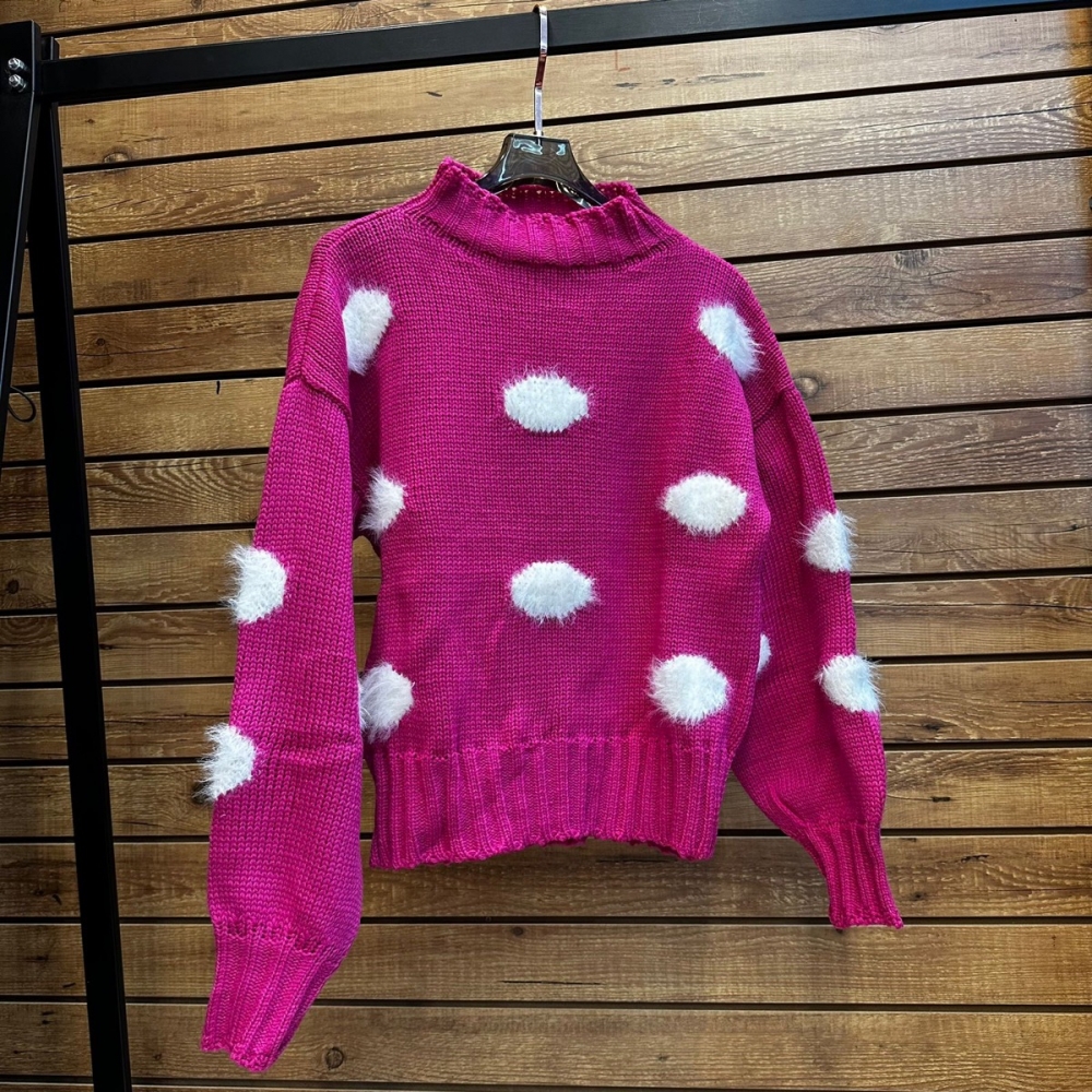 Blusa Nuvens De Pelinhos Tricot Linha - Pink