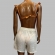 Conjunto Saída De Praia Viscolinho - Chemise e Short - Bege Claro