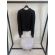 Blusa de Tricot Trança Em V Com Manga Bufantes - Preta
