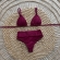 Biquíni Cortininha Franzido com Calcinha Hot Pants - Fúcsia
