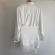 Conj Saída De Praia Chemise Manga Longa E Saia Franja Resort - Champanhe